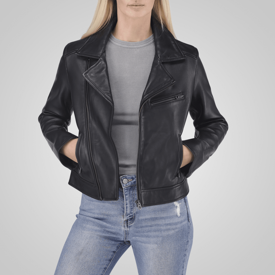 Sophia Biker Jacket, Black