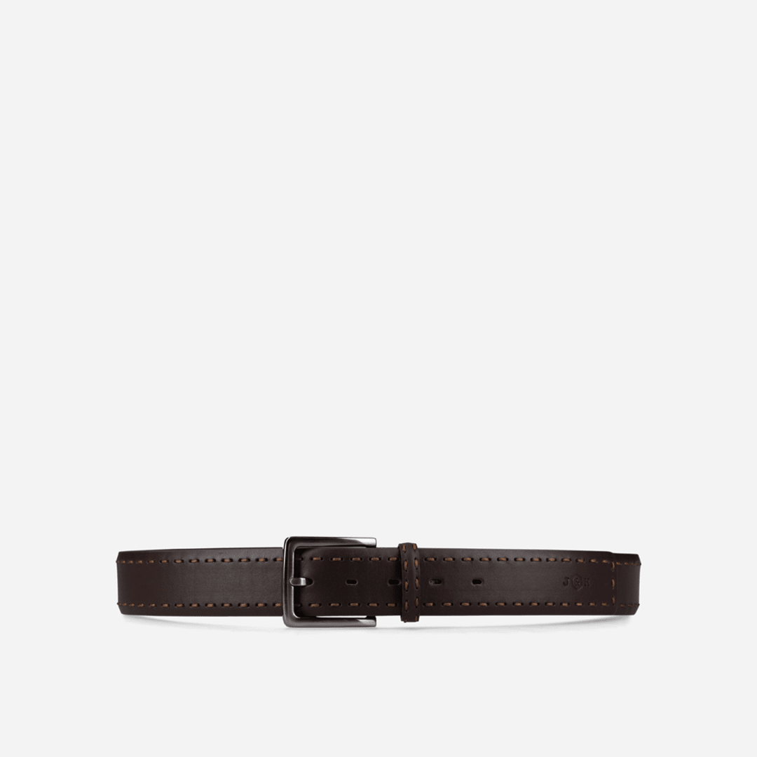Delta, Men's Detailed leather Belt in brown - Jekyll and Hide SA, front image