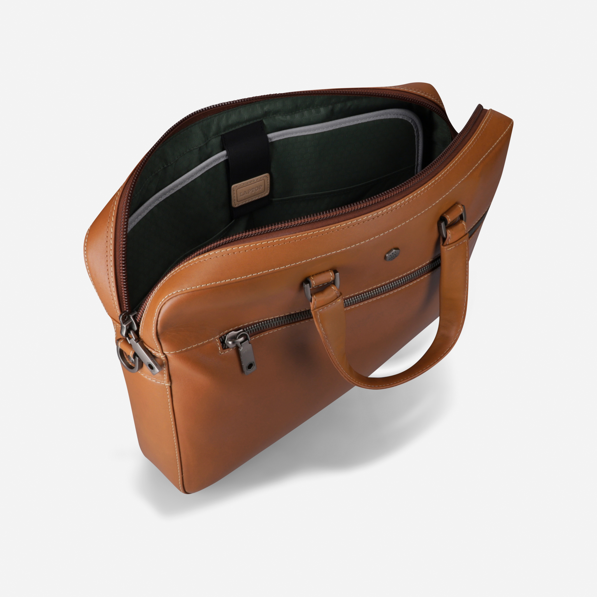 Slim Zip Top Briefcase