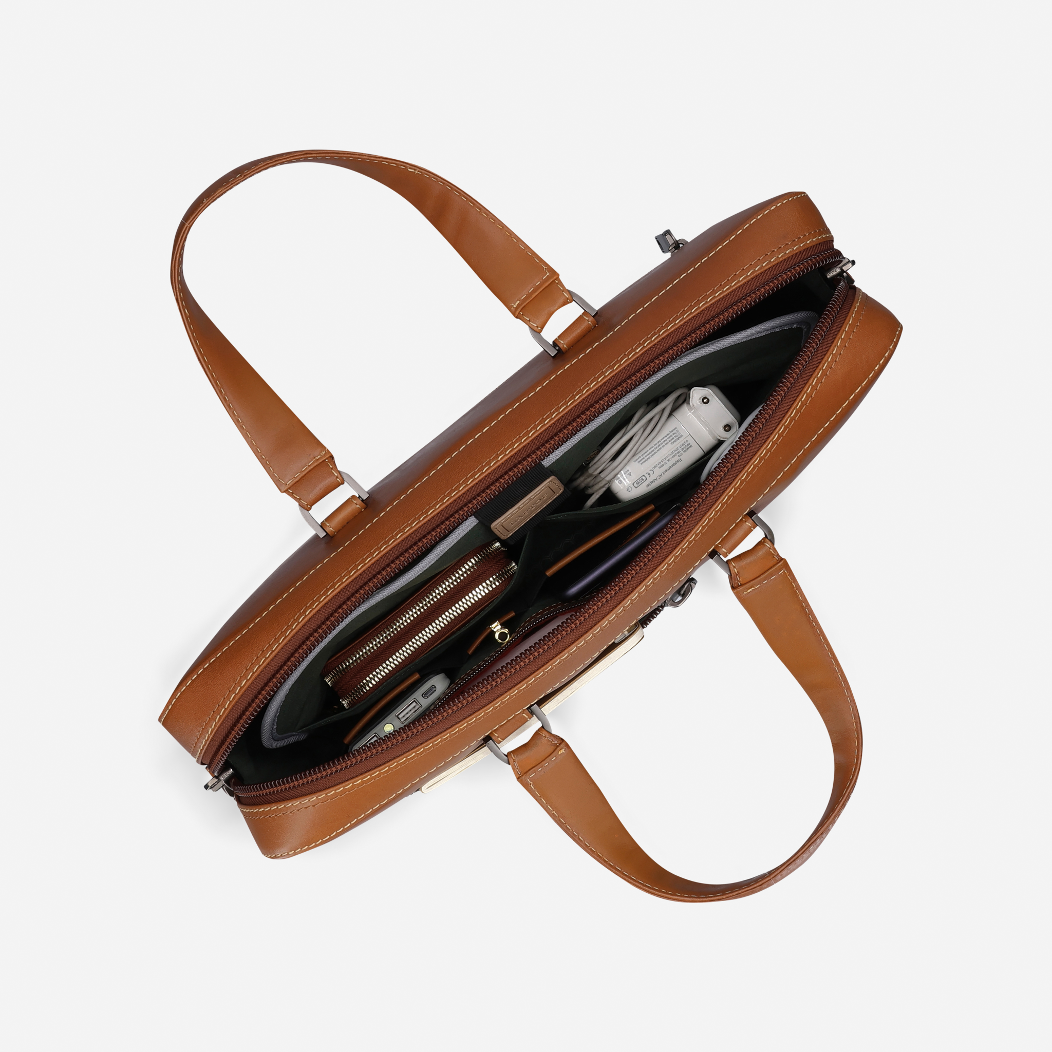 Slim Zip Top Briefcase