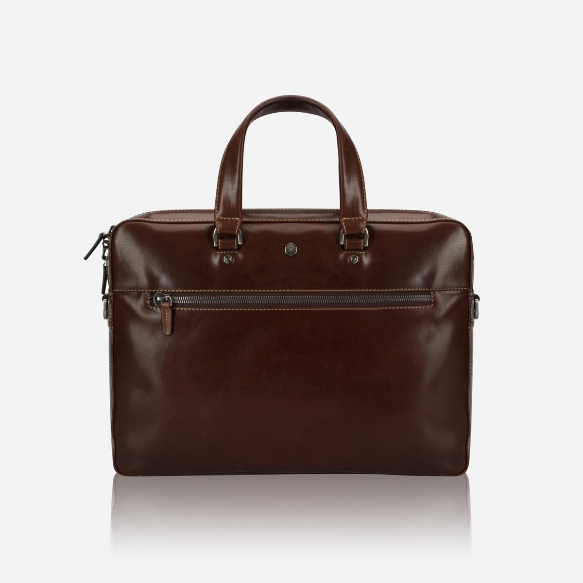 Slim Zip Top Briefcase