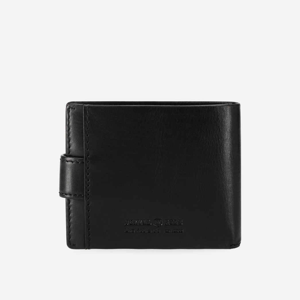 Bifold Wallet with Coin and Tab Closure