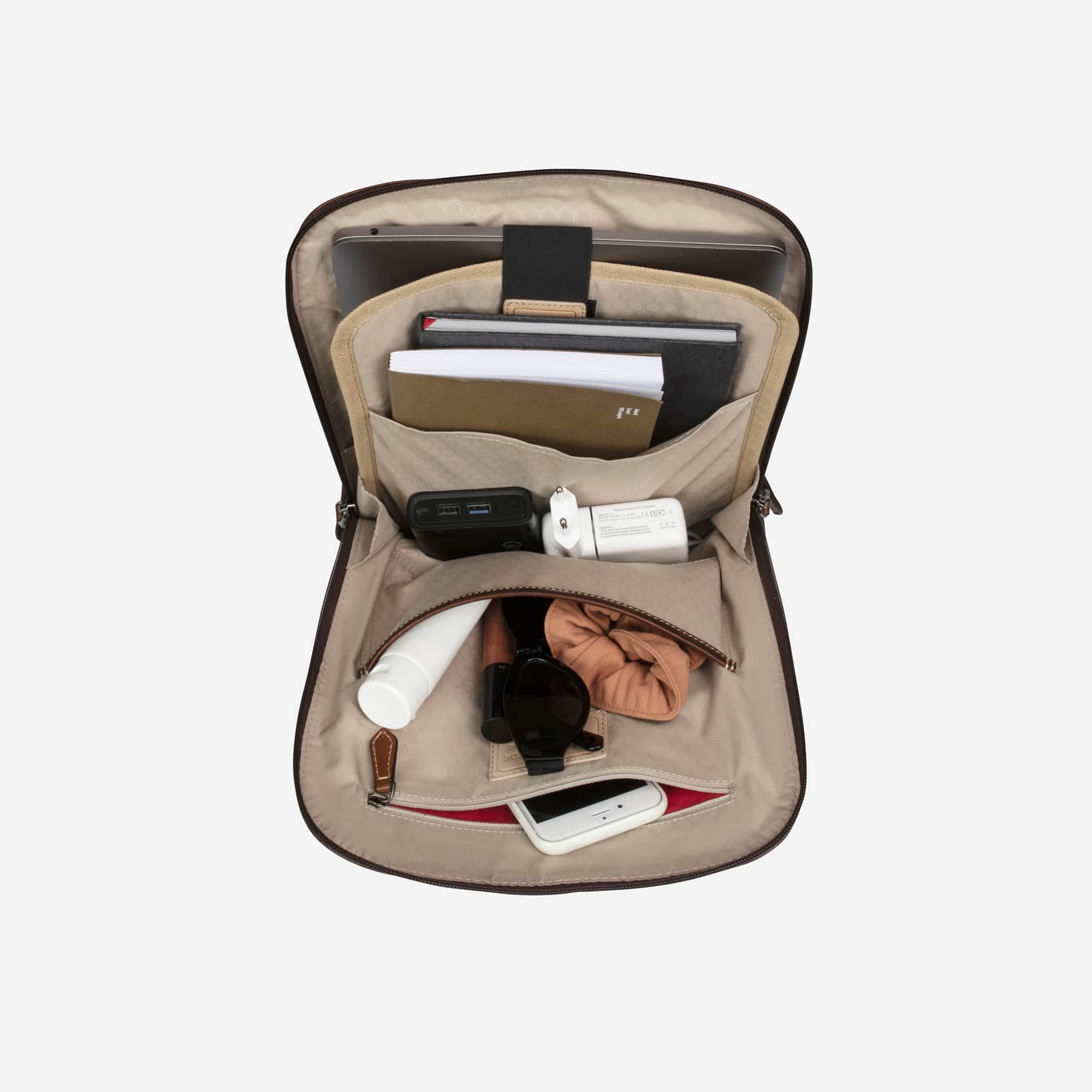 Ladies Modern Backpack, Mocha