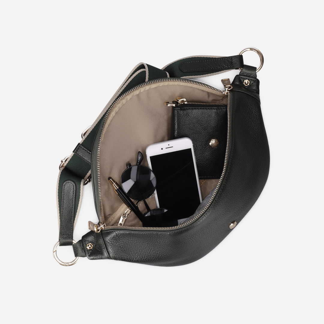 Geneva Ladies Leather Waist Bag