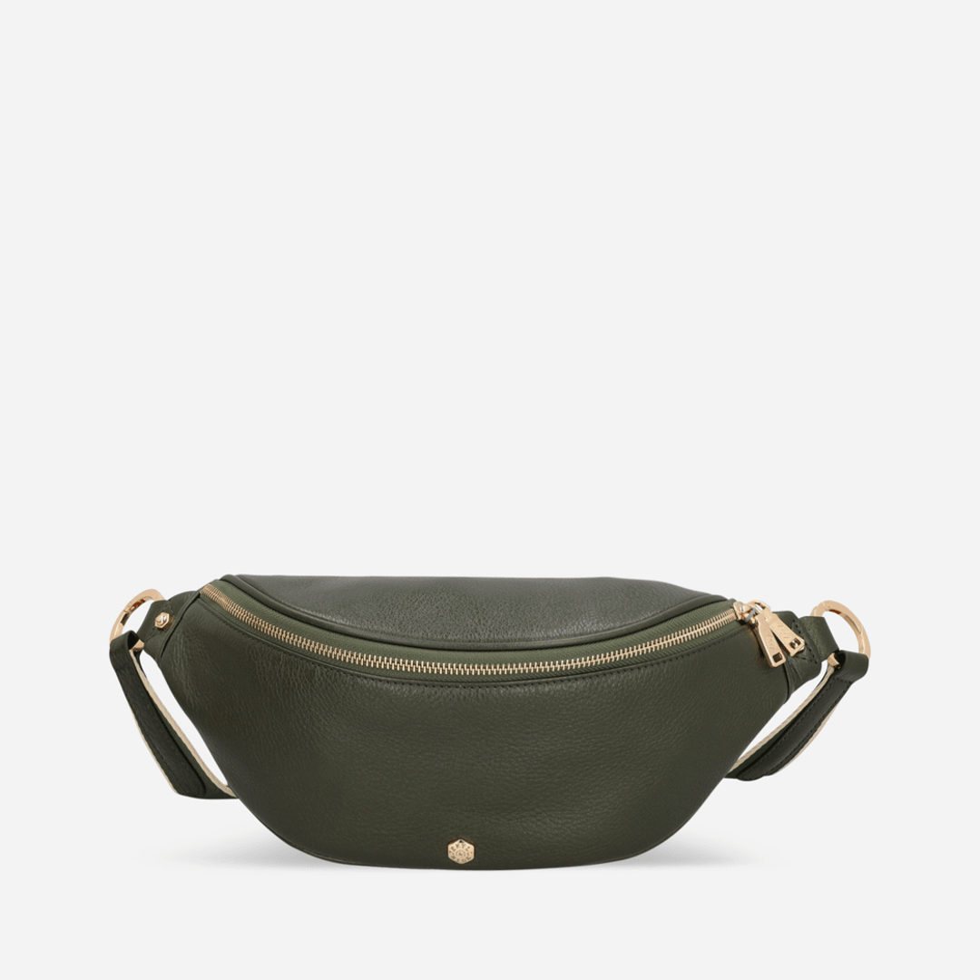 Geneva Ladies Leather Waist Bag
