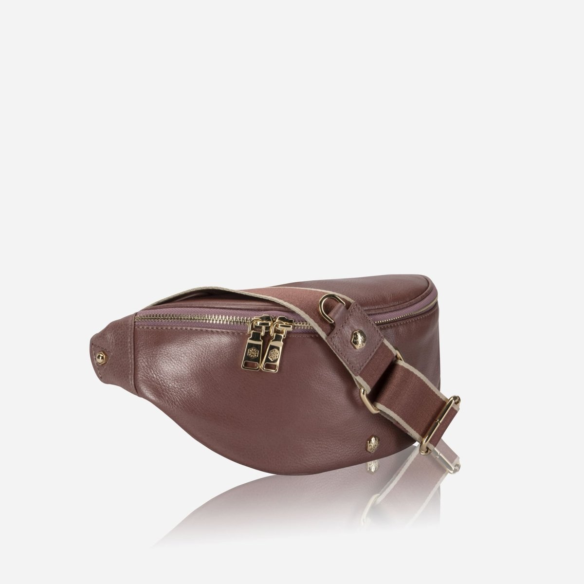 Geneva Ladies Leather Waist Bag, pink