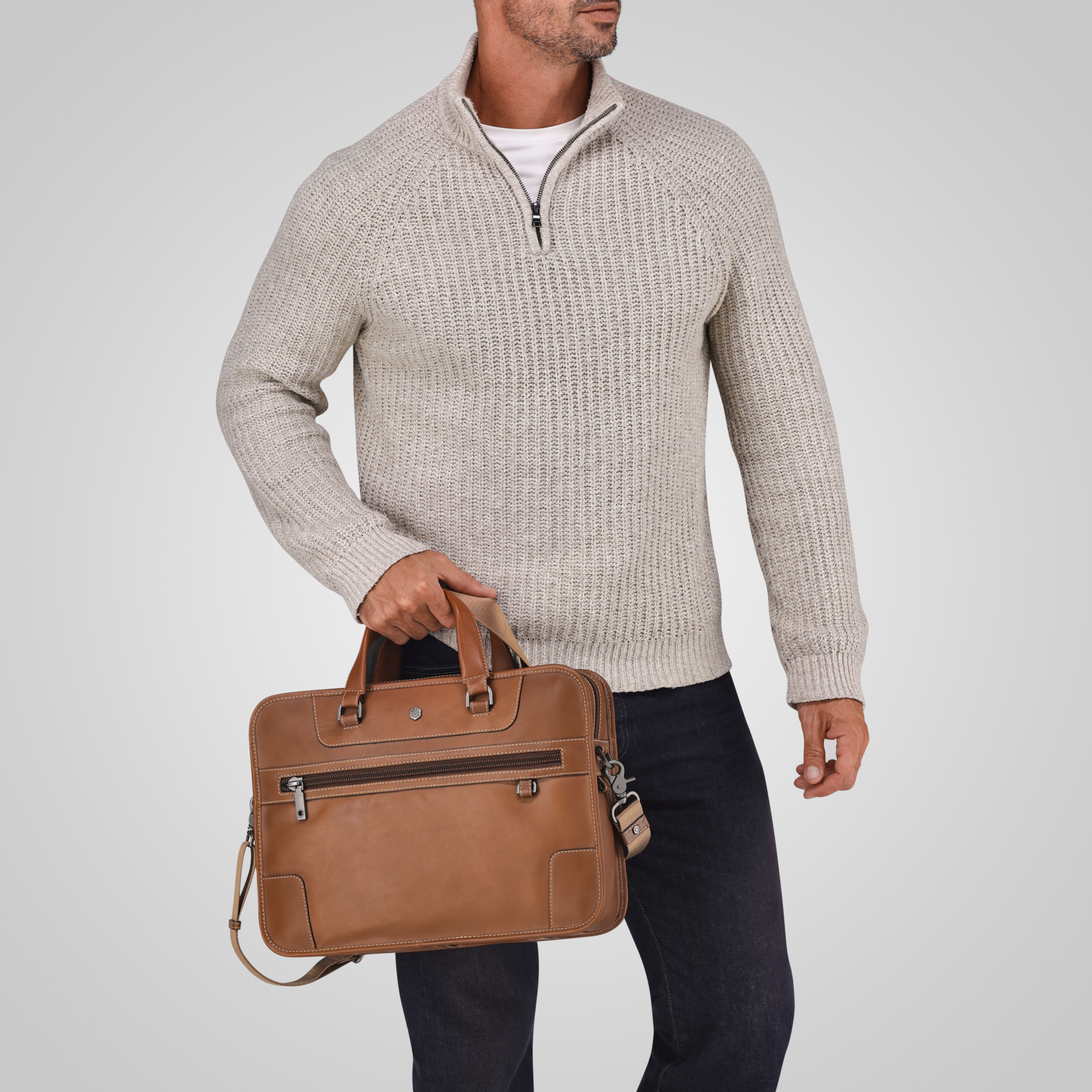 Medium Leather 15" Laptop Briefcase