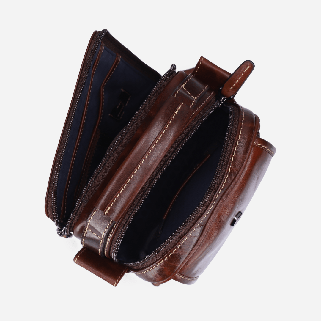 Mens Detailed Crossbody Bag