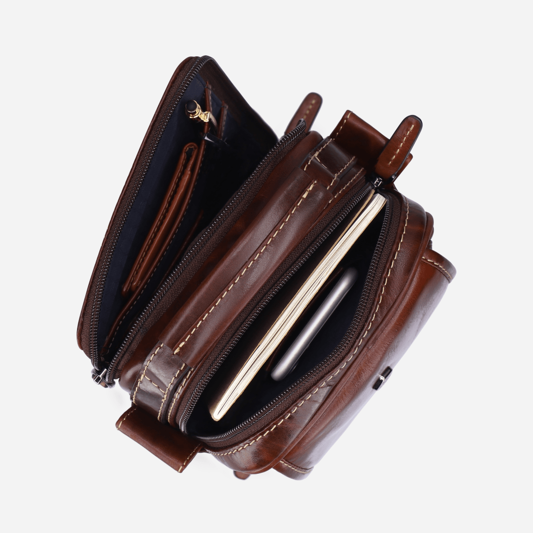 Mens Detailed Crossbody Bag