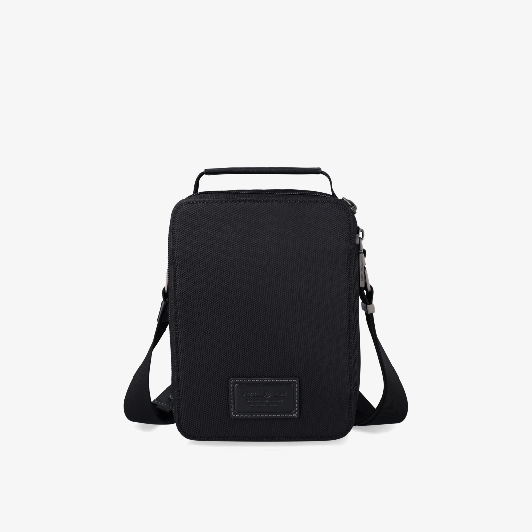 Slim Nylon Crossbody Bag, Black