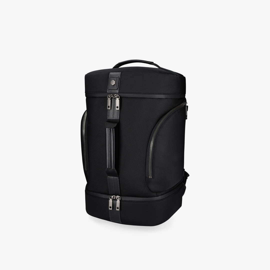 Large Nylon Travel Backpack, Black