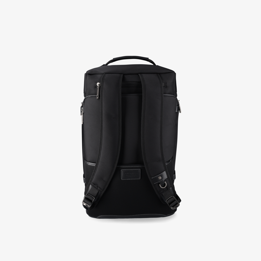 Large Nylon Travel Backpack, Black