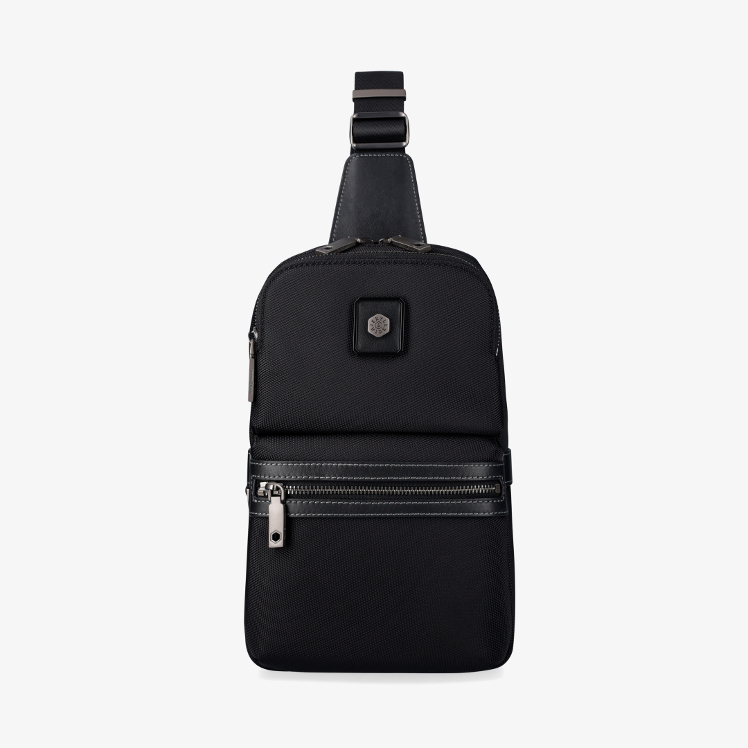 Nylon Travellers Chest Bag, Black