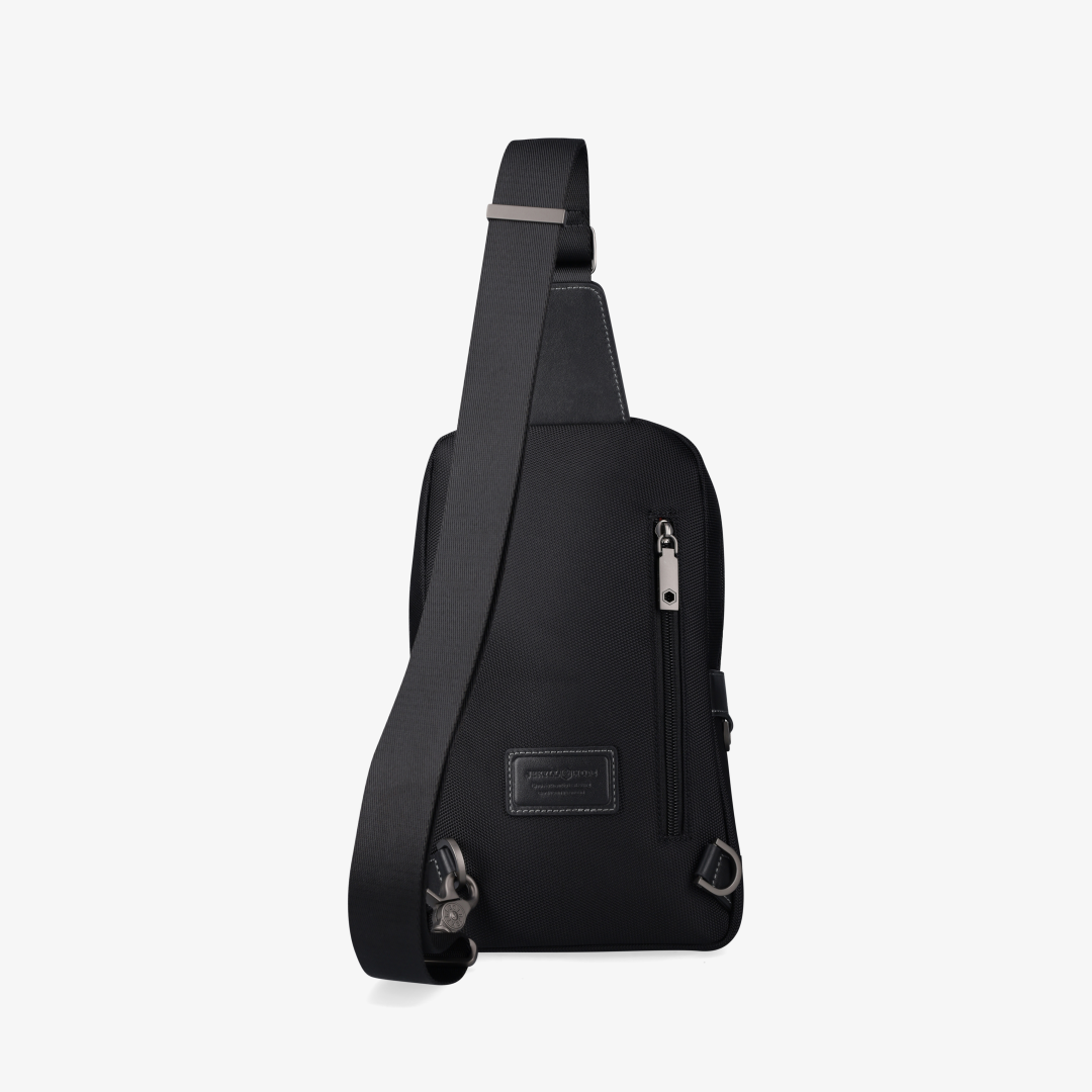 Nylon Travellers Chest Bag, Black