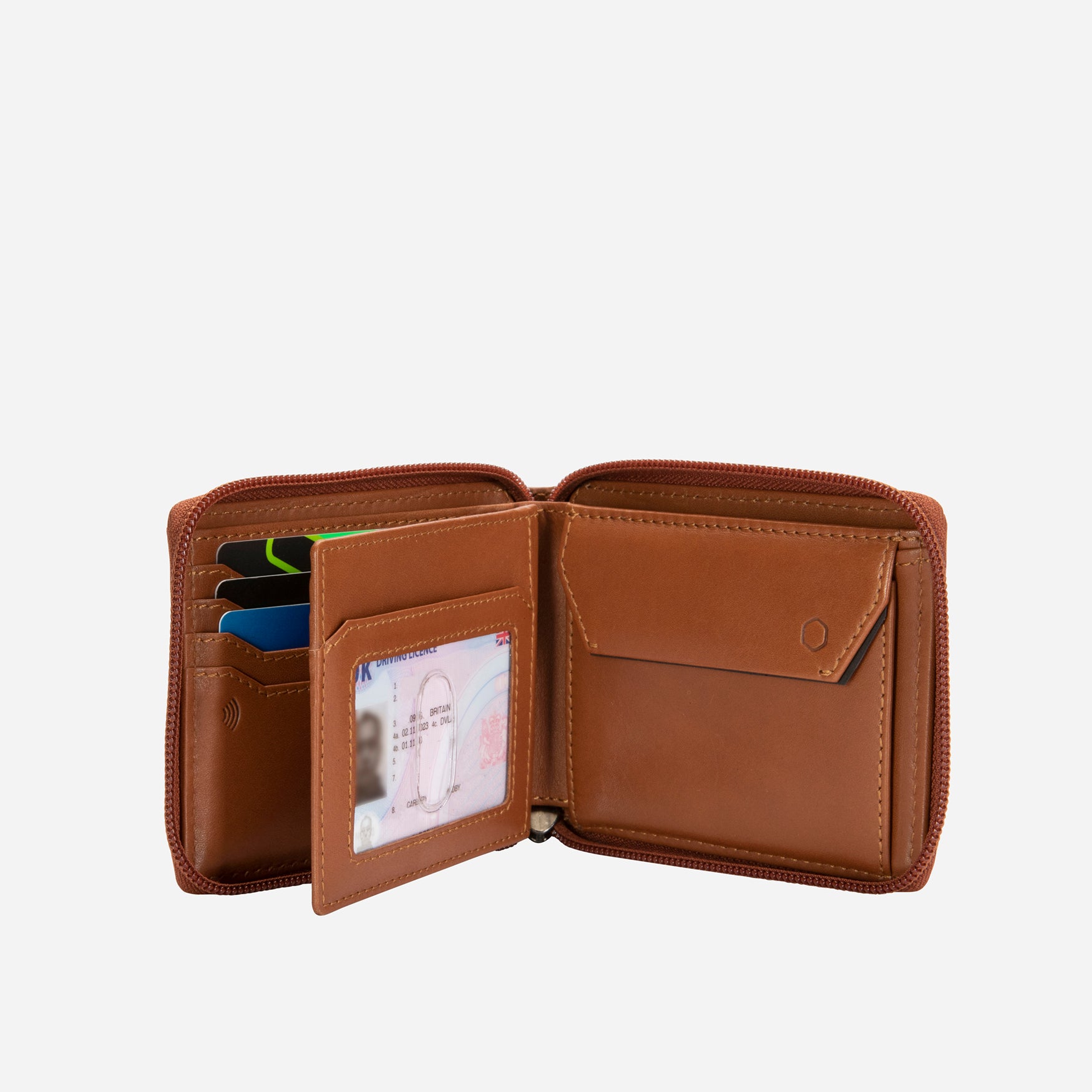 Large Zip Around Wallet With Coin
