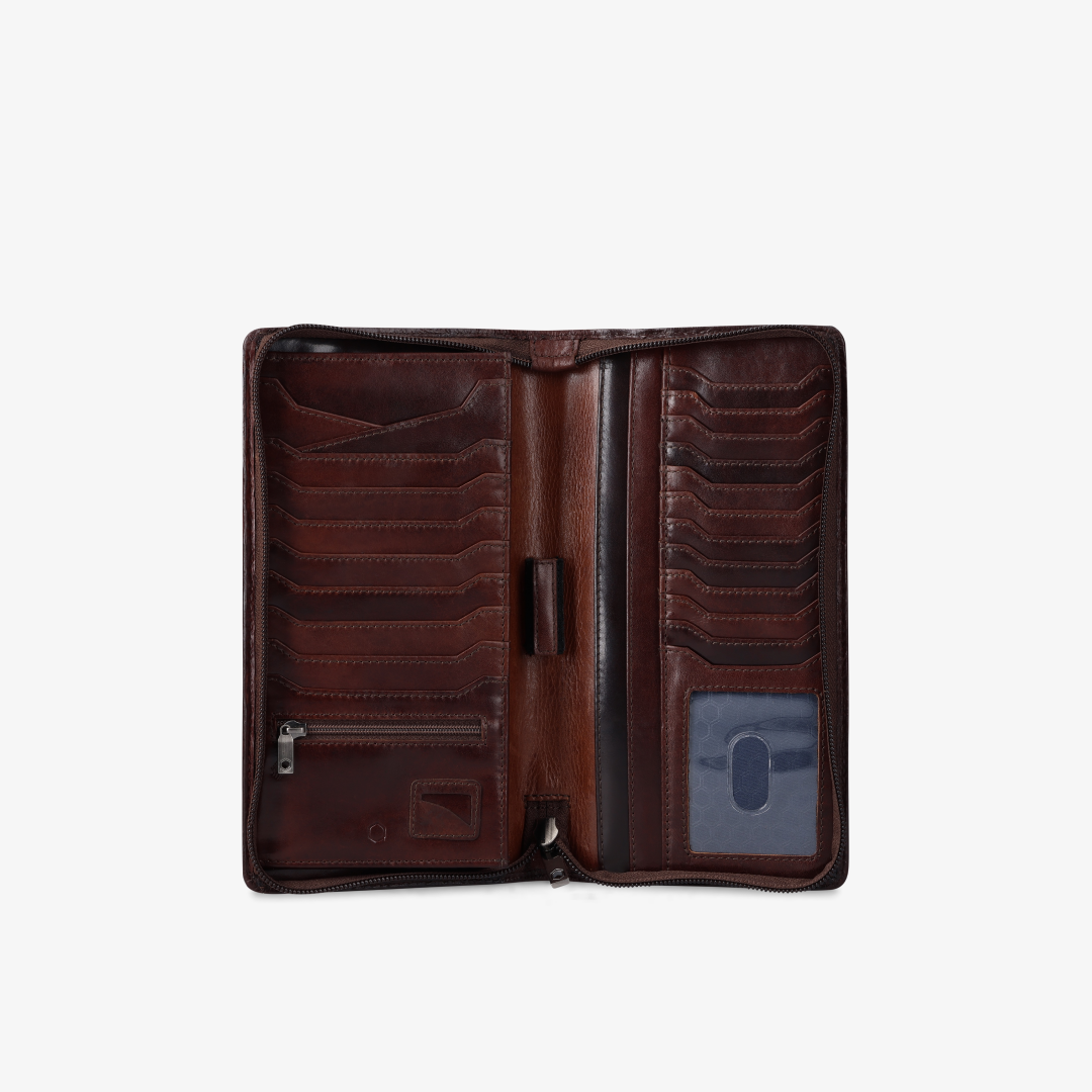 Large Zip-Around Travel And Passport Organiser