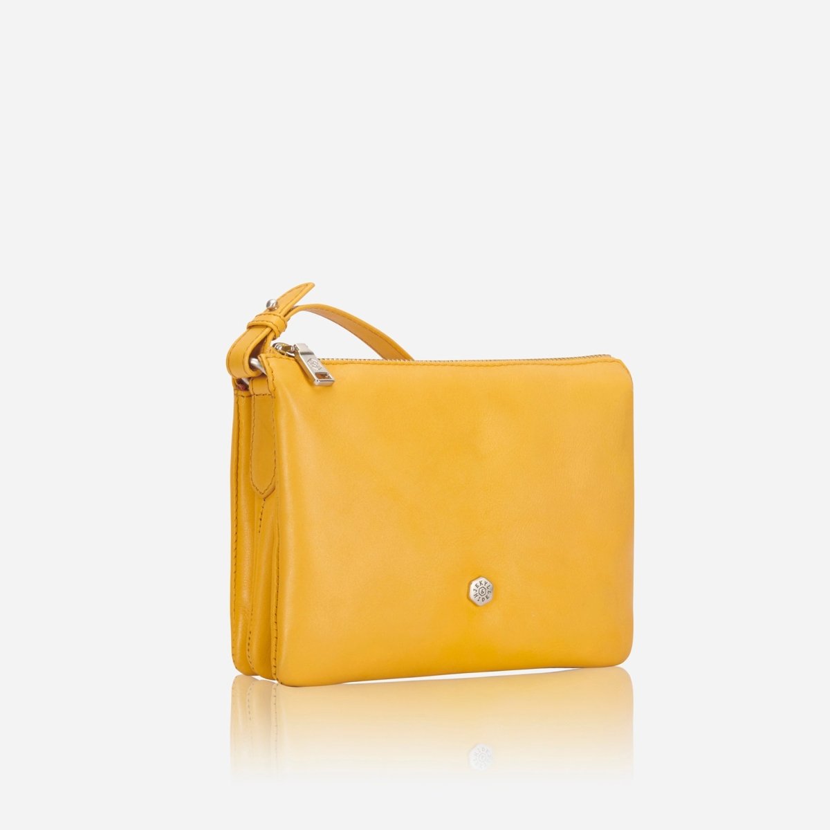 Slim Ladies Leather Crossbody, Amber