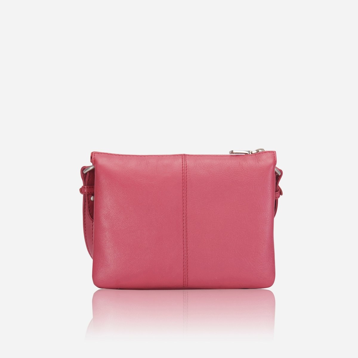 Slim Ladies Leather Crossbody, Flamingo