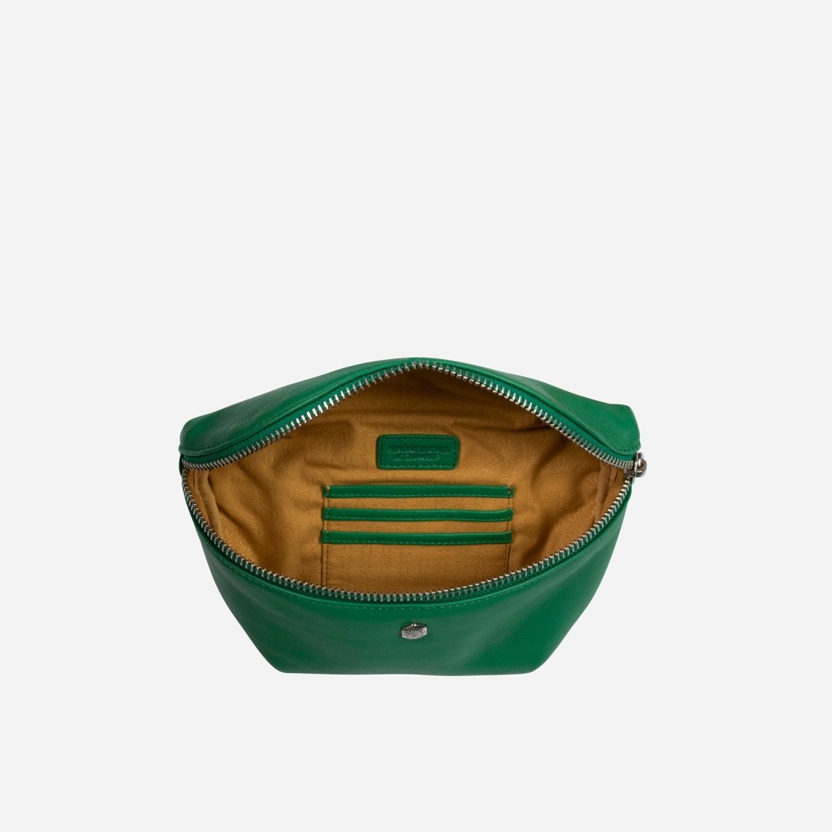 Osaka Slim Ladies Leather Waist Bag, Spring Basil