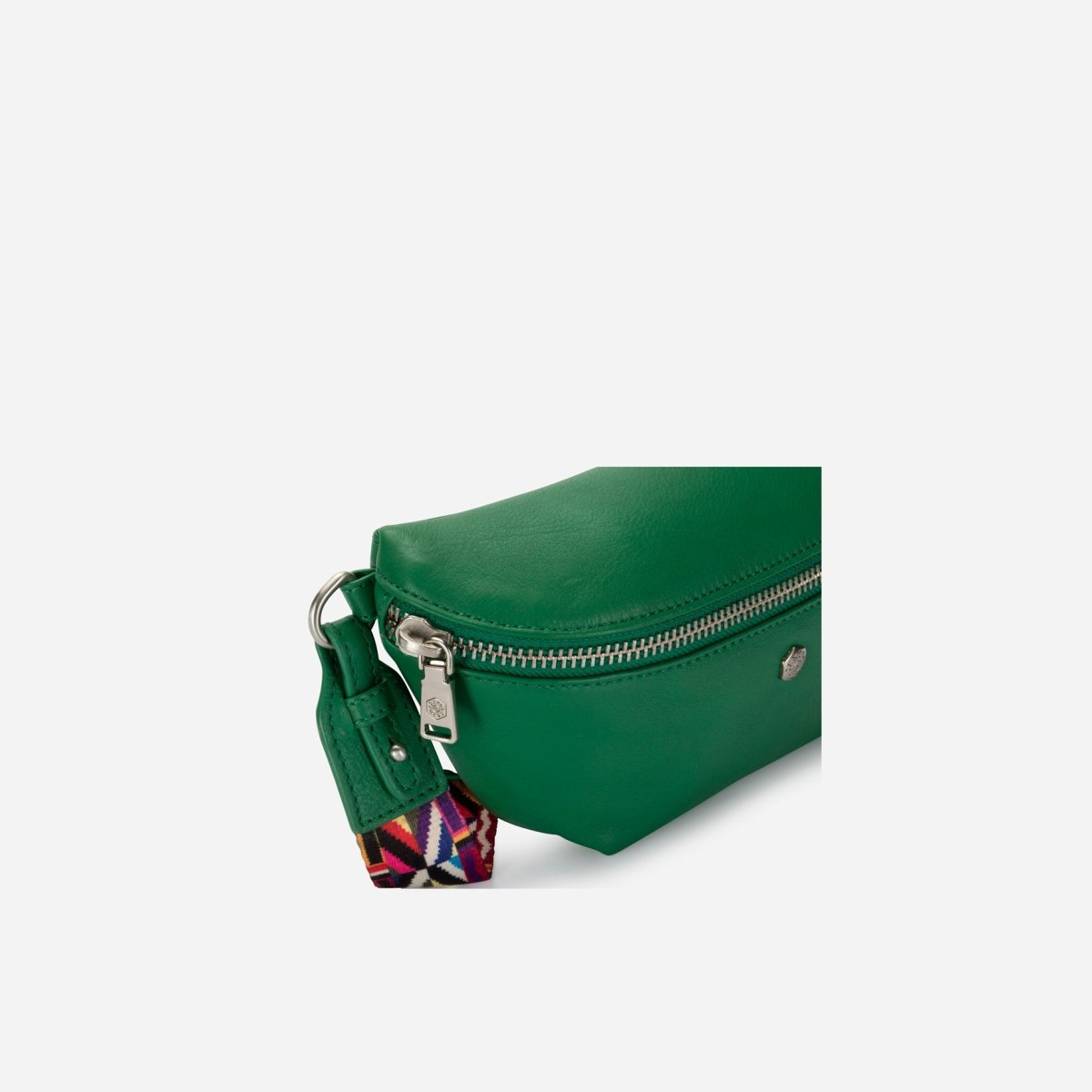Osaka Slim Ladies Leather Waist Bag, Spring Basil