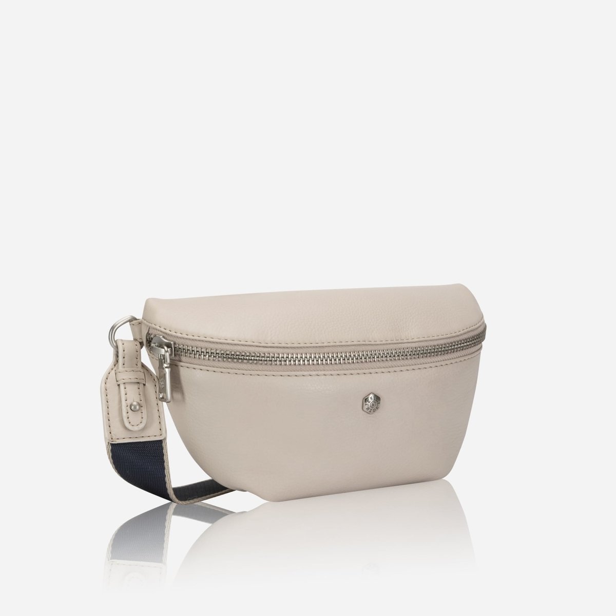 Osaka Slim Ladies Leather Waist Bag, Driftwood