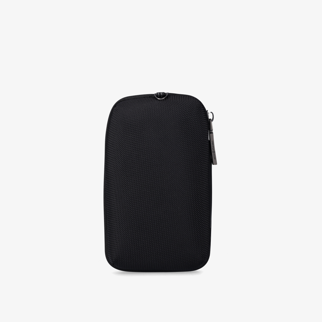 Nylon Zip Around Cable Pouch, Black