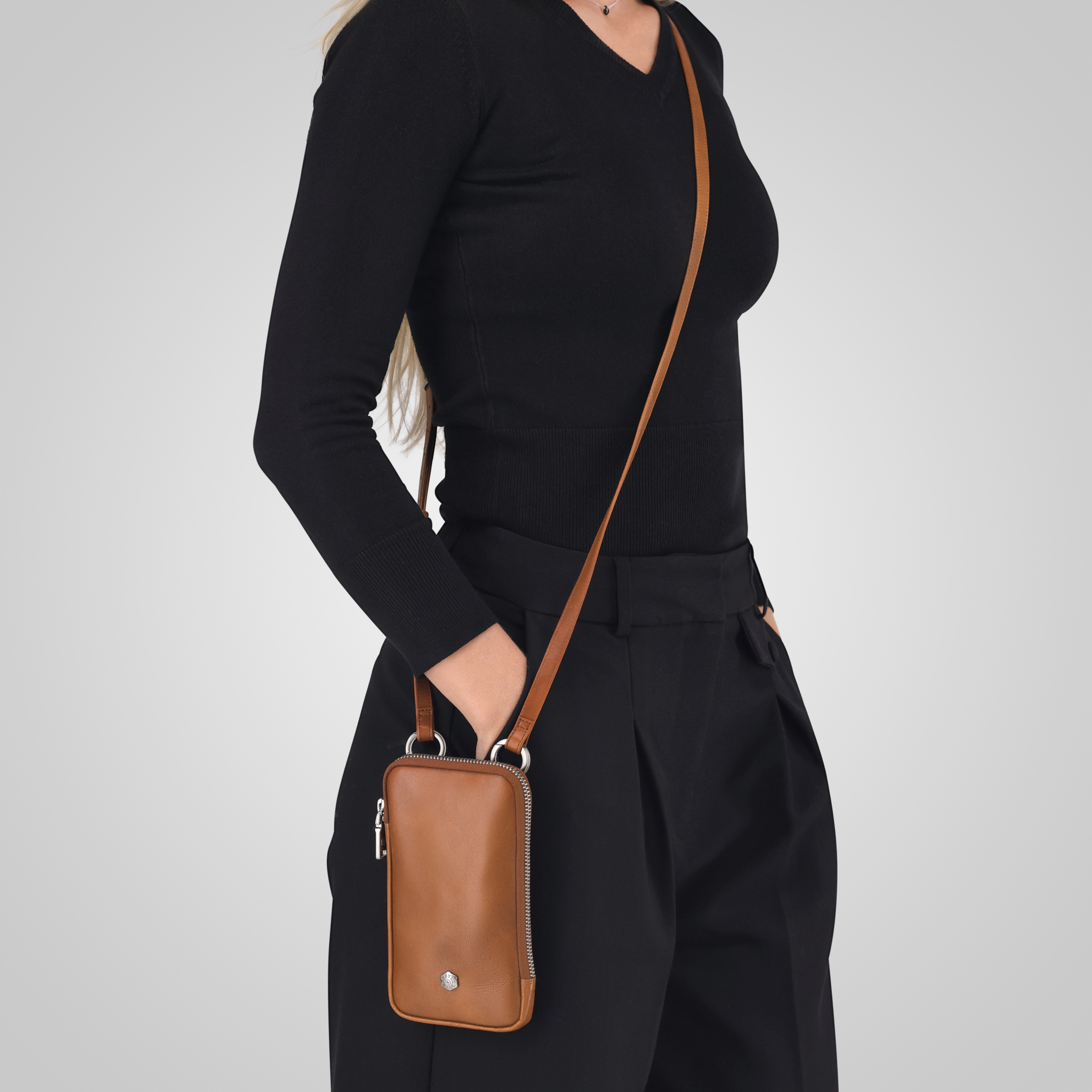 Cellphone Pouch with Strap, Yellow