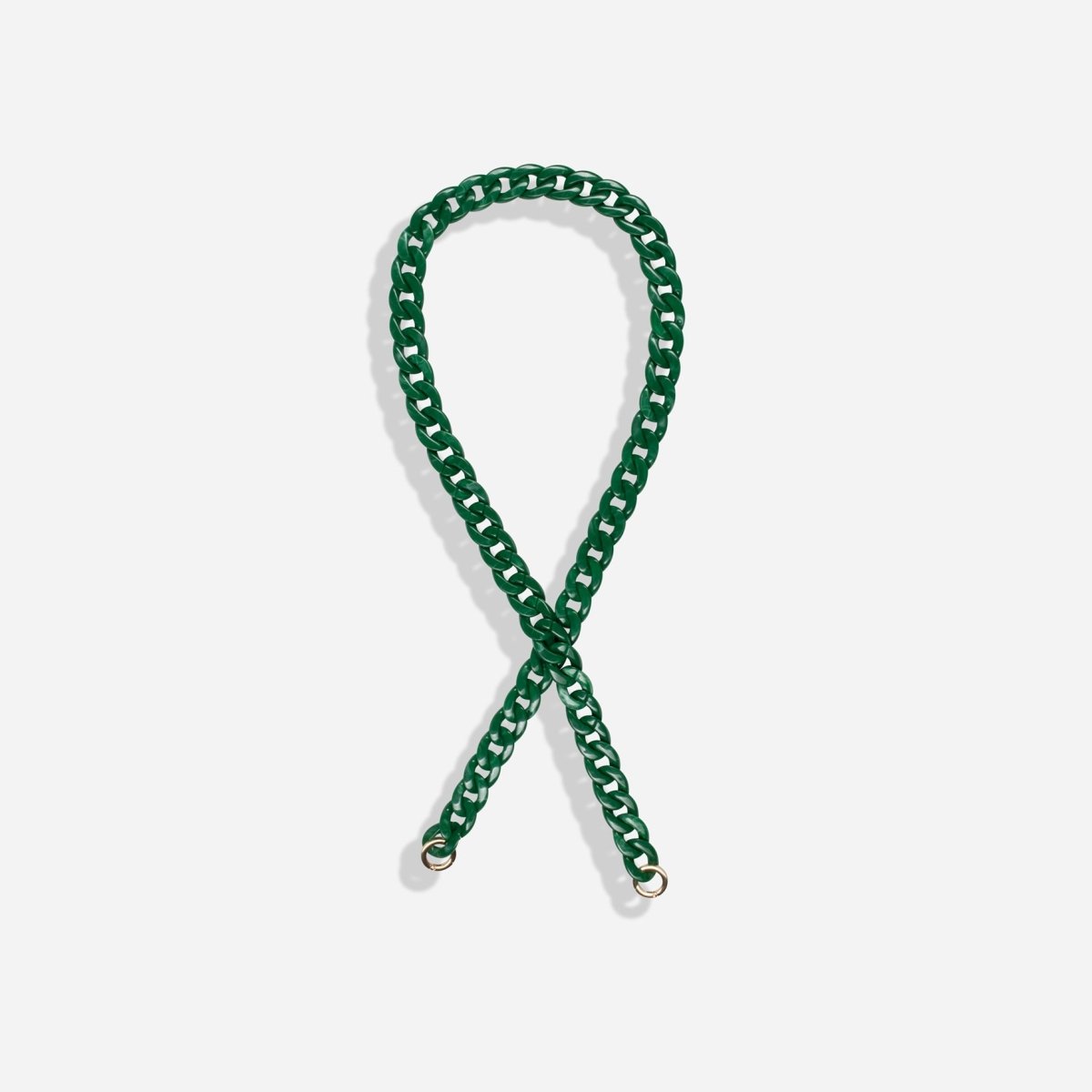 Jekyll and Hide stylish chain strap in green, designed to complement handbags with a sleek and elegant finish, front image