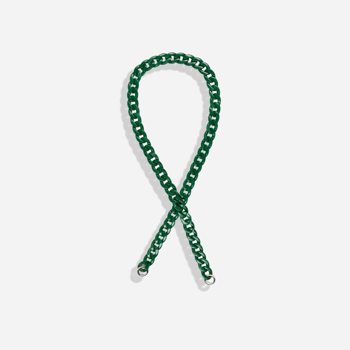 Jekyll and Hide stylish chain strap in green, designed to complement handbags with a sleek and elegant finish, front image