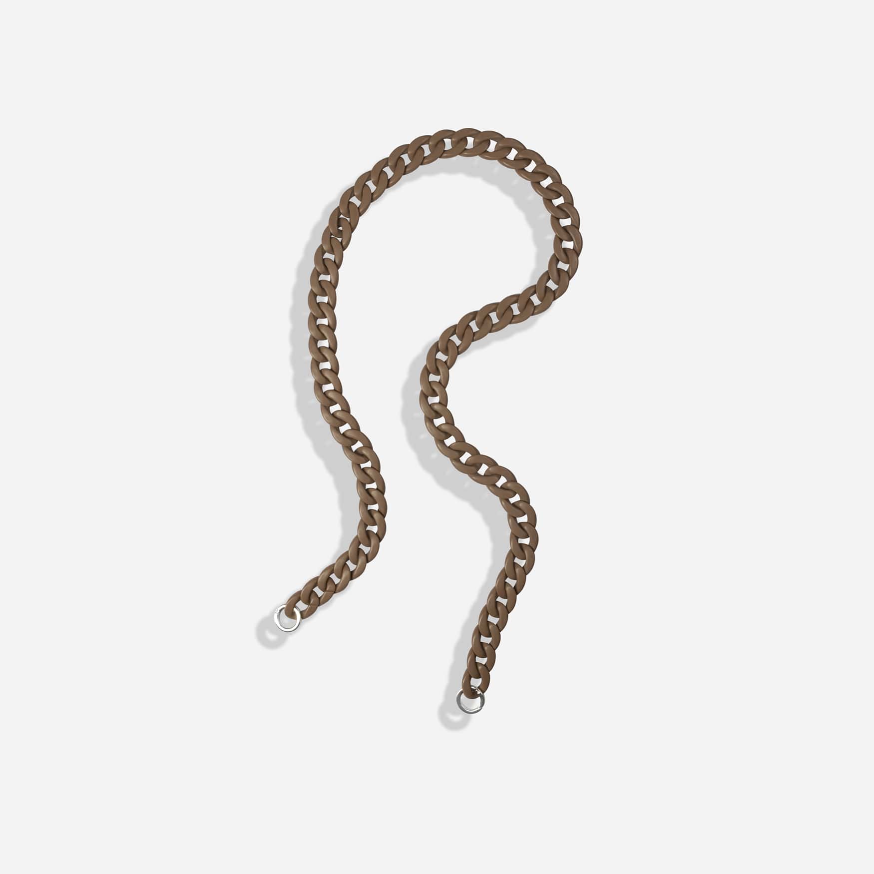 Jekyll and Hide stylish chain strap in brown, designed to complement handbags with a sleek and elegant finish, front image