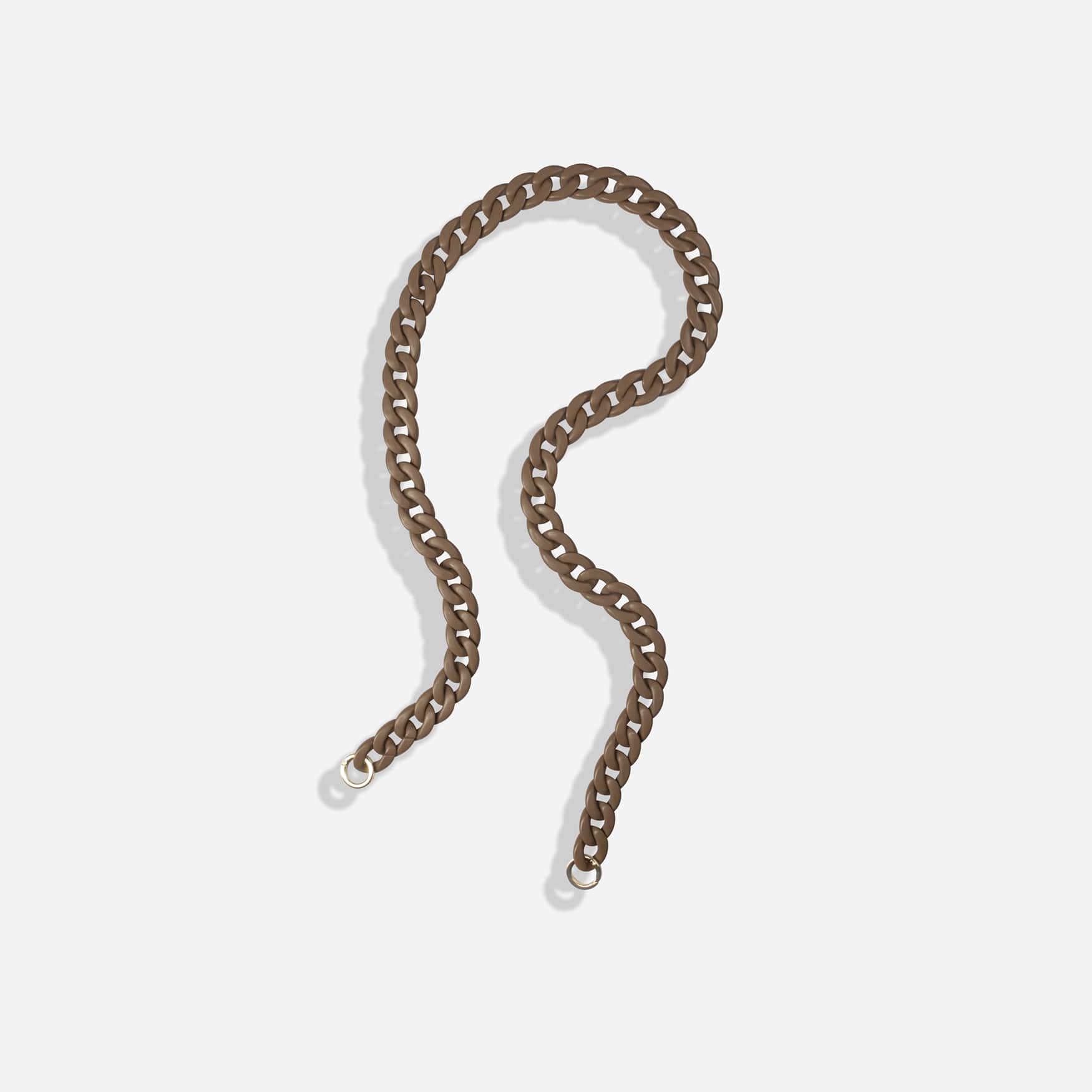 Jekyll and Hide stylish chain strap in brown, designed to complement handbags with a sleek and elegant finish, front image