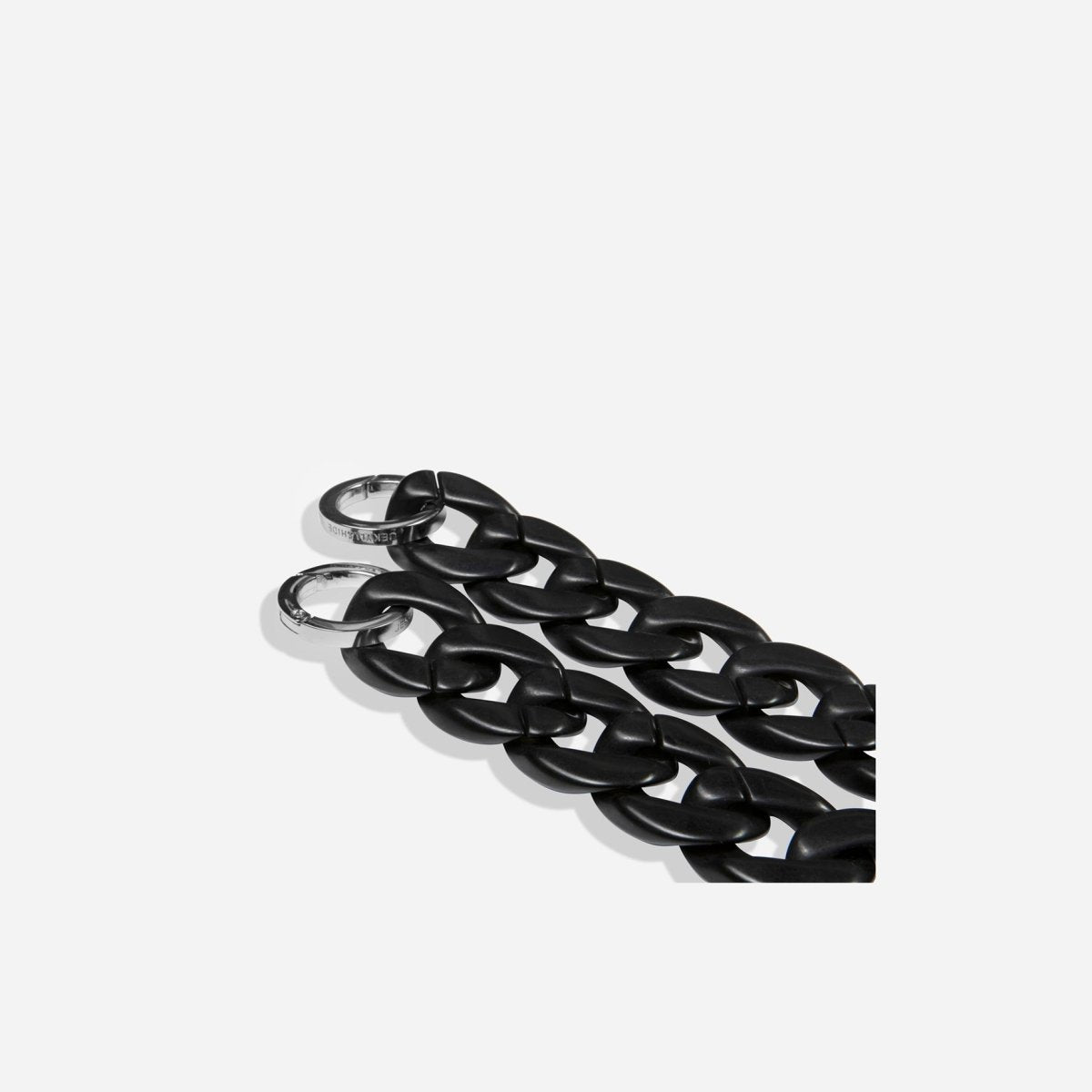 Jekyll and Hide stylish chain strap in black, designed to complement handbags with a sleek and elegant finish, closeup image