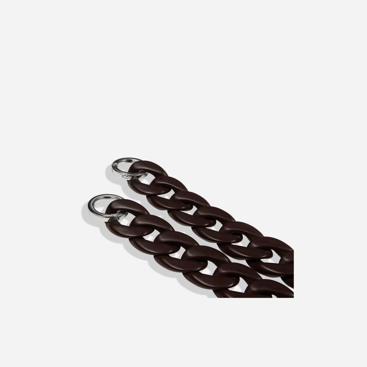 Jekyll and Hide stylish chain strap in black, designed to complement handbags with a sleek and elegant finish, closeup image