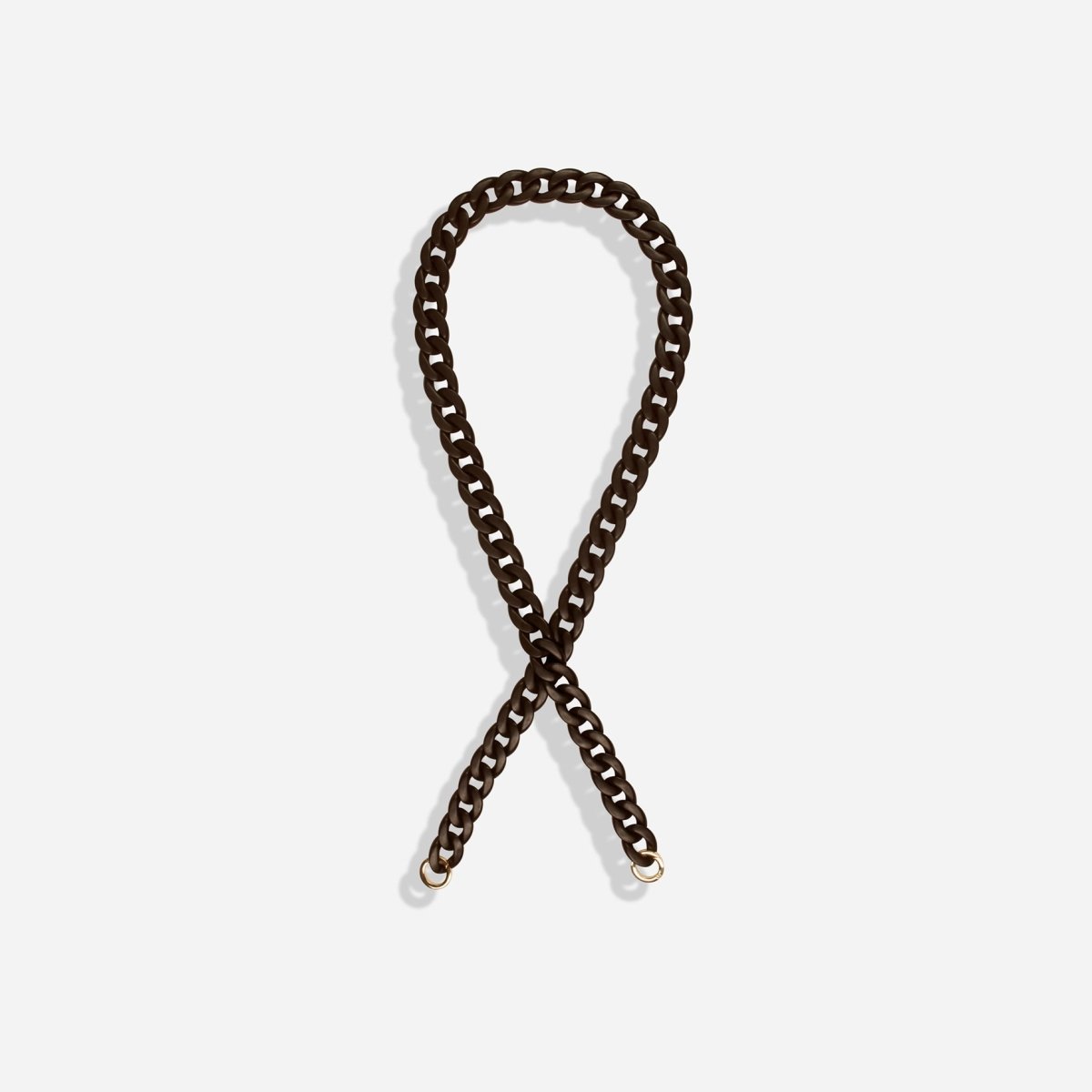 Jekyll and Hide stylish chain strap in brown, designed to complement handbags with a sleek and elegant finish, front image