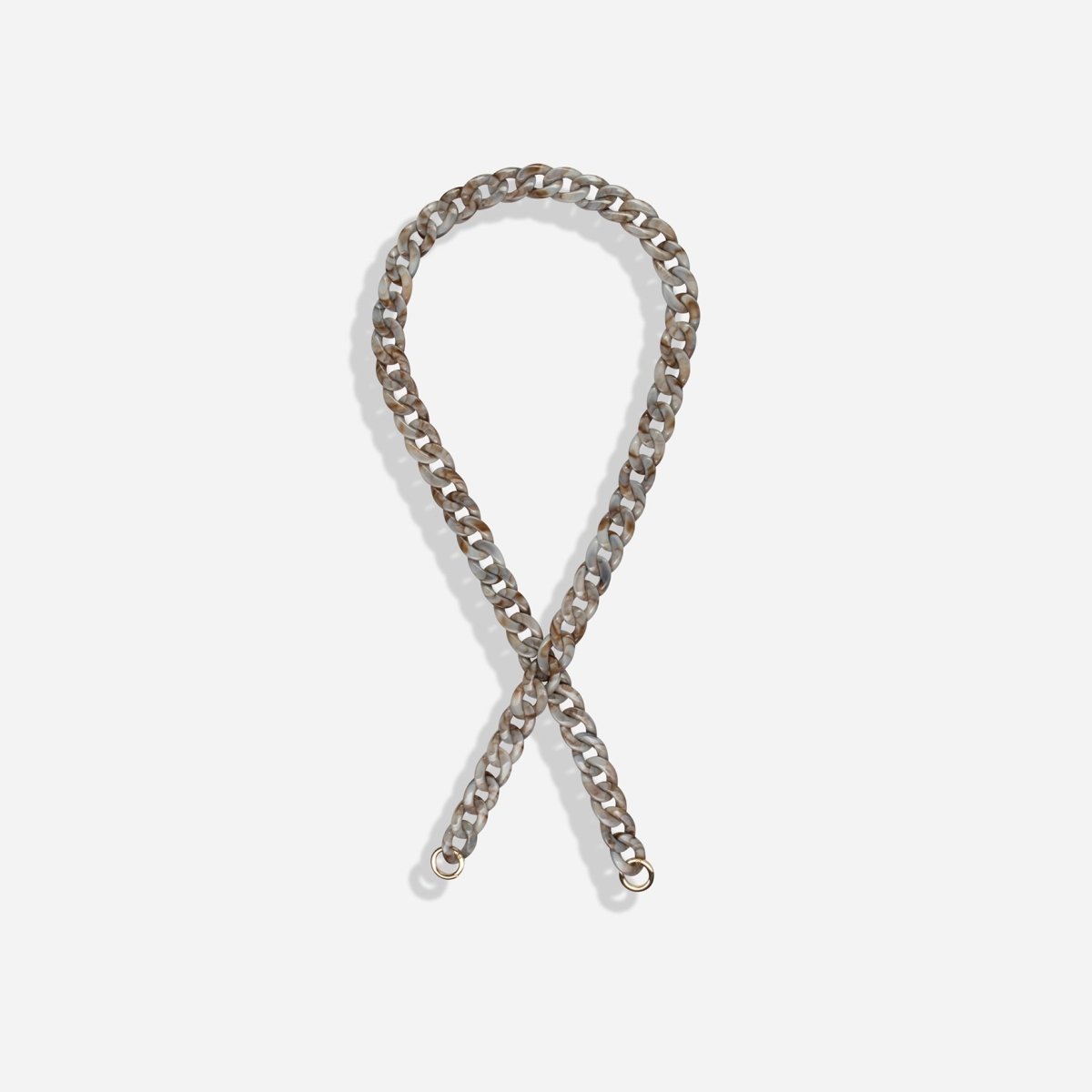 Jekyll and Hide stylish chain strap in taupe, designed to complement handbags with a sleek and elegant finish, front image