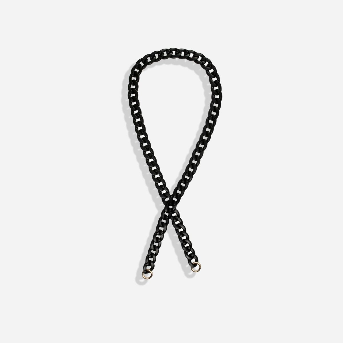 Jekyll and Hide stylish chain strap in black, designed to complement handbags with a sleek and elegant finish, front image