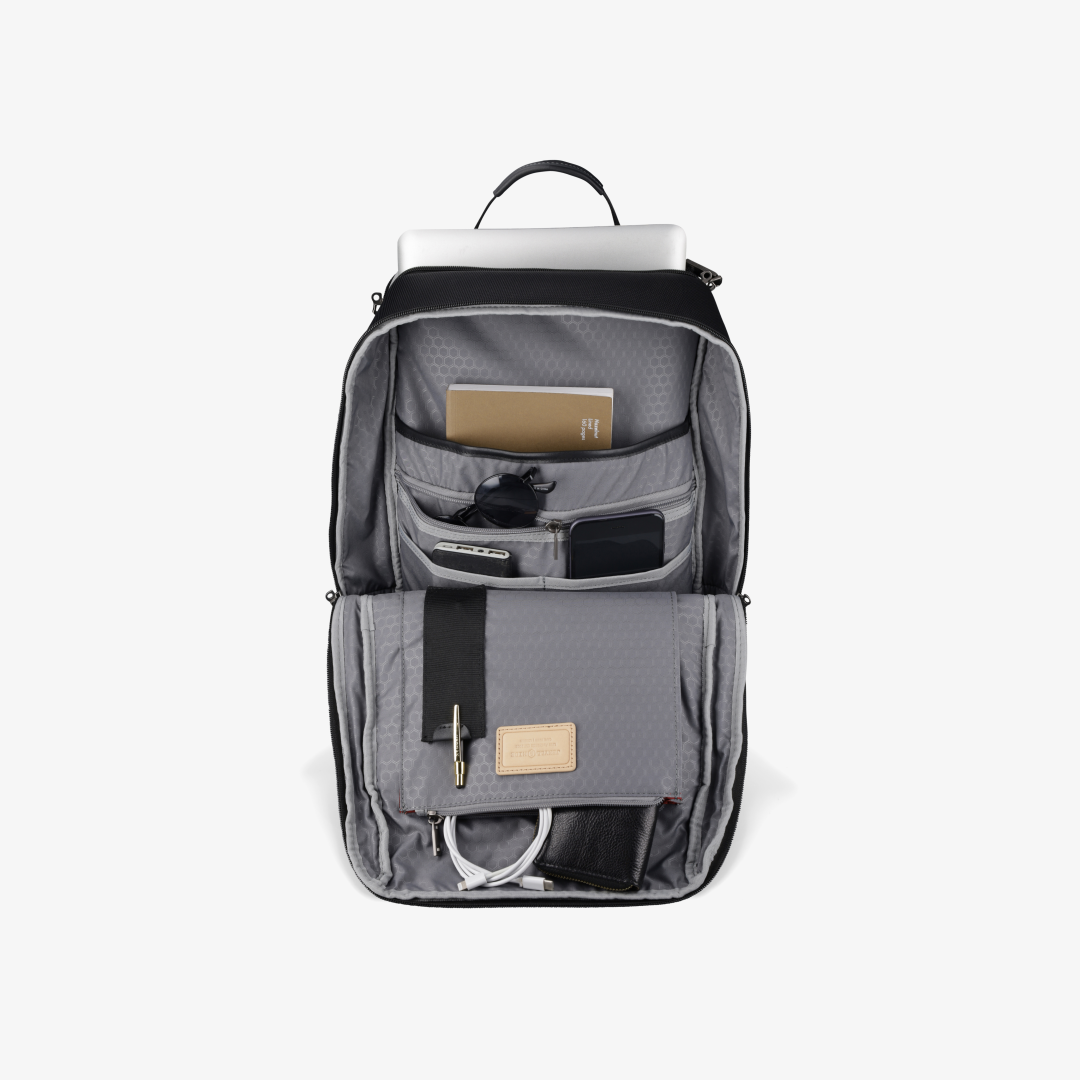 17" Nylon Laptop Backpack, Black