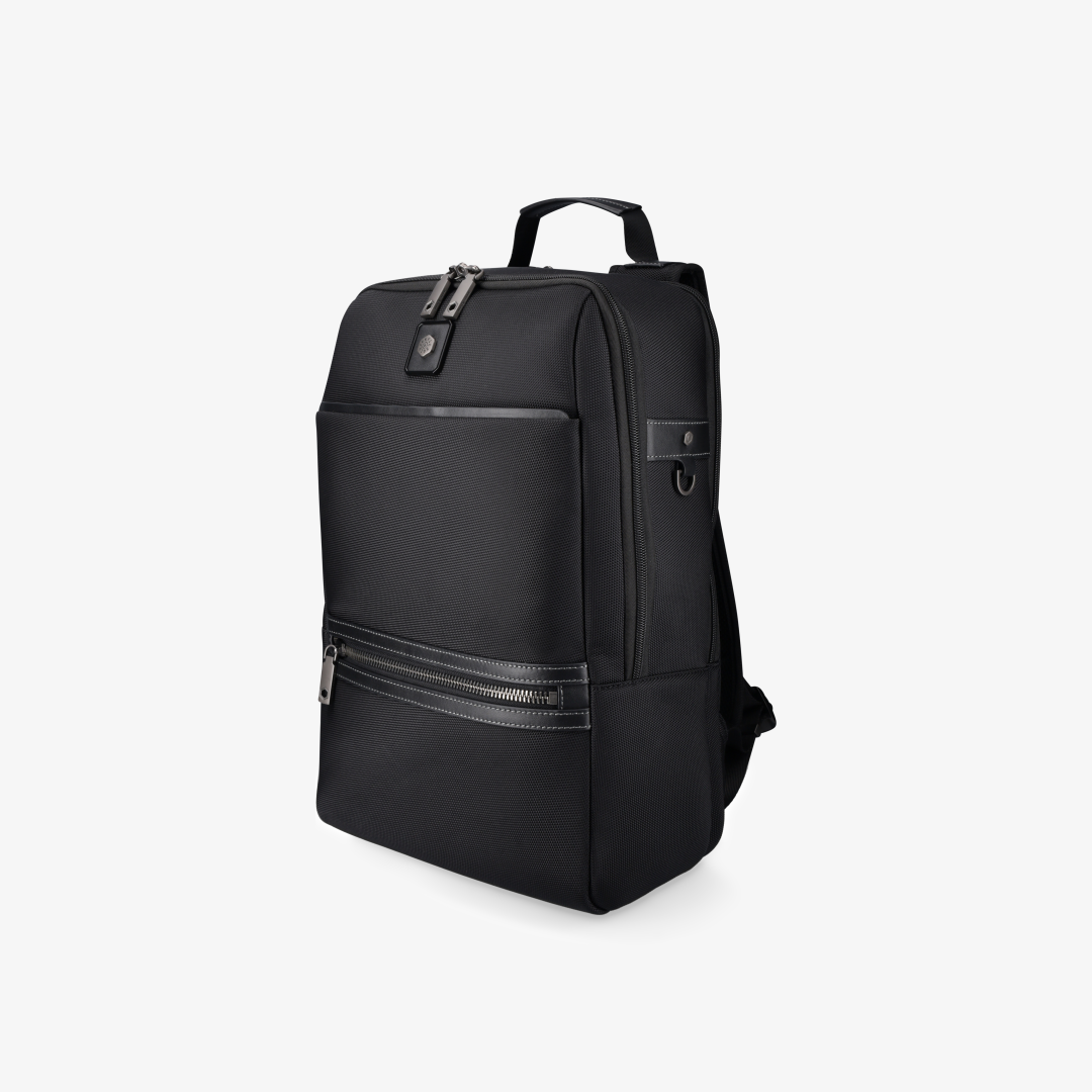 17" Nylon Laptop Backpack, Black