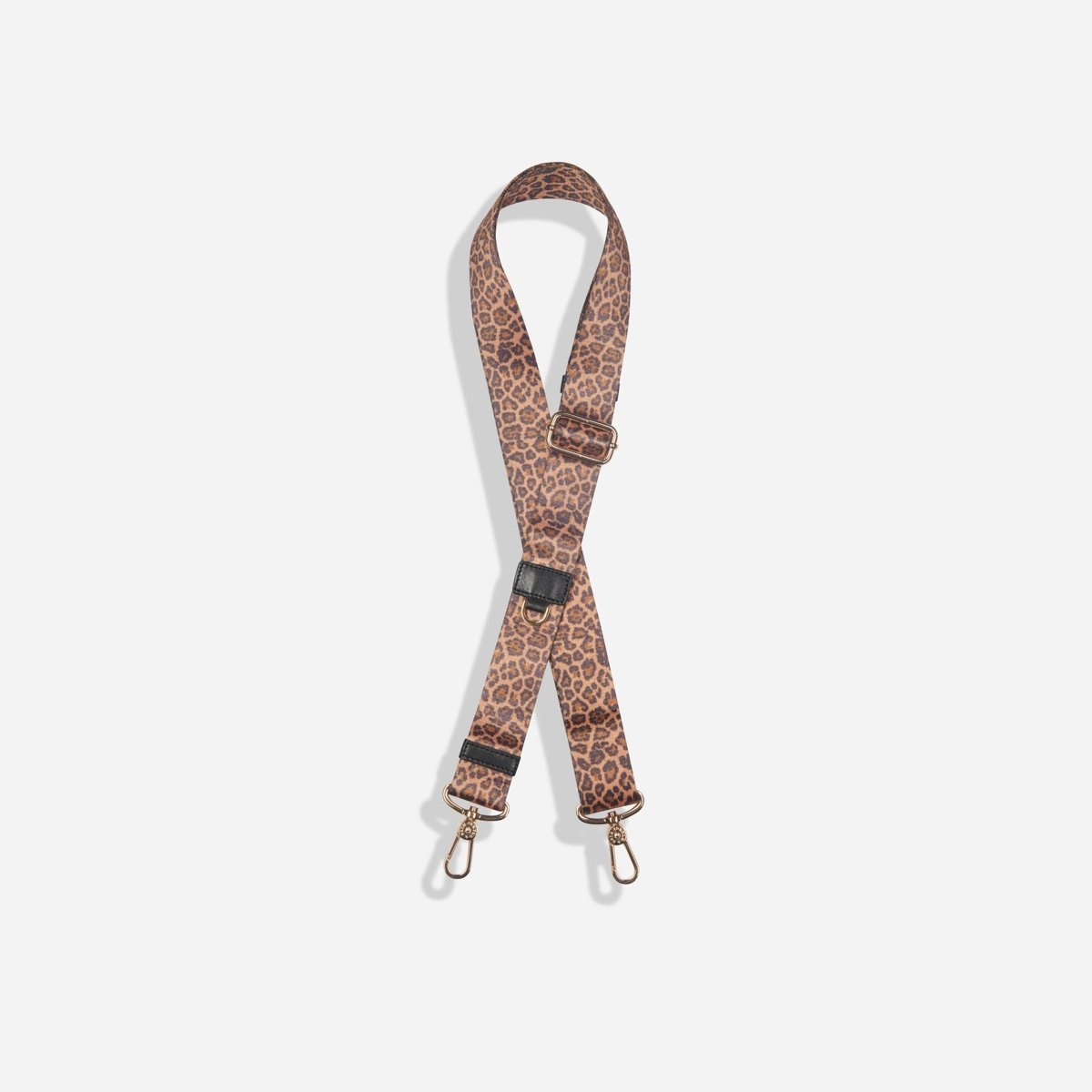 Leopard Print Shoulder Strap (Light Gold Fitting)
