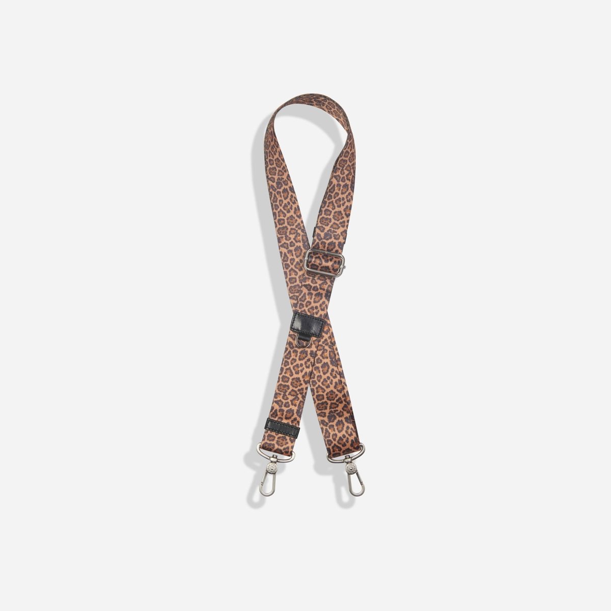 Leopard Print Shoulder Strap (Silver fittings)