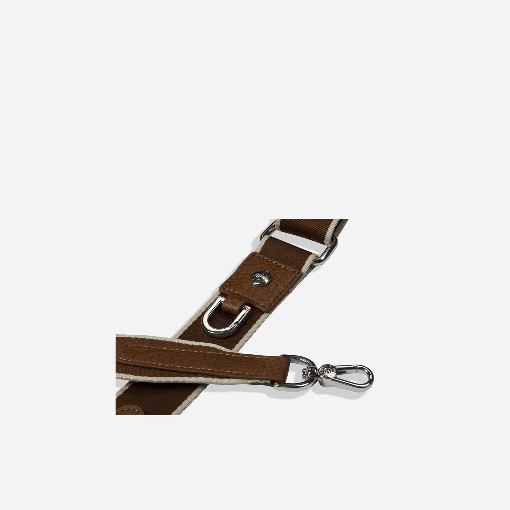 Geneva Shoulder Strap, Tan Stone (Silver Fitting)