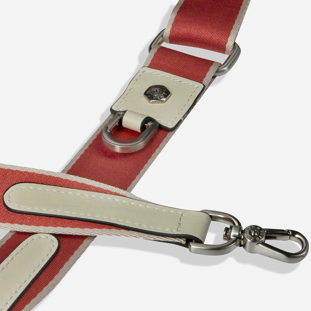 Geneva Shoulder Strap, Orange Stone (Silver Fitting)