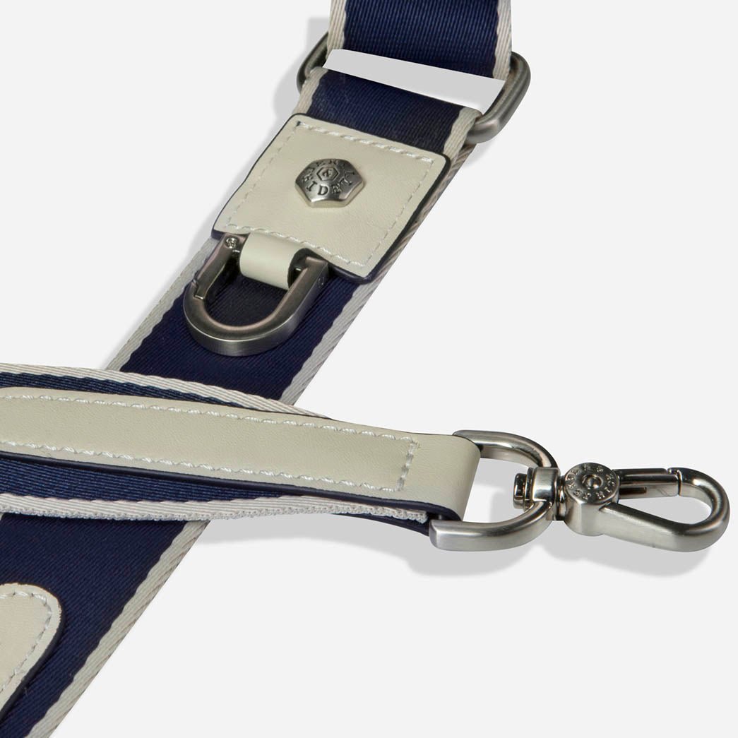 Geneva Shoulder Strap, Navy Stone (Silver Fitting)