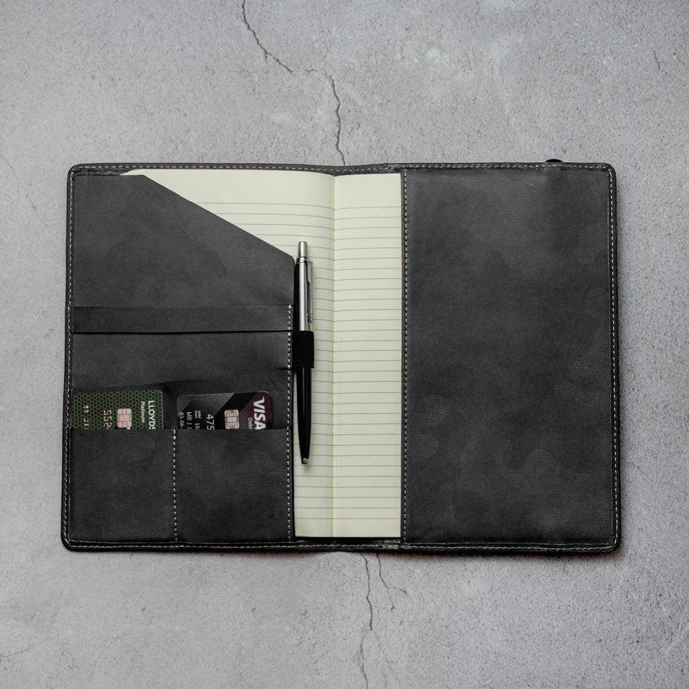 Leather A5 Notebook Cover, Camo