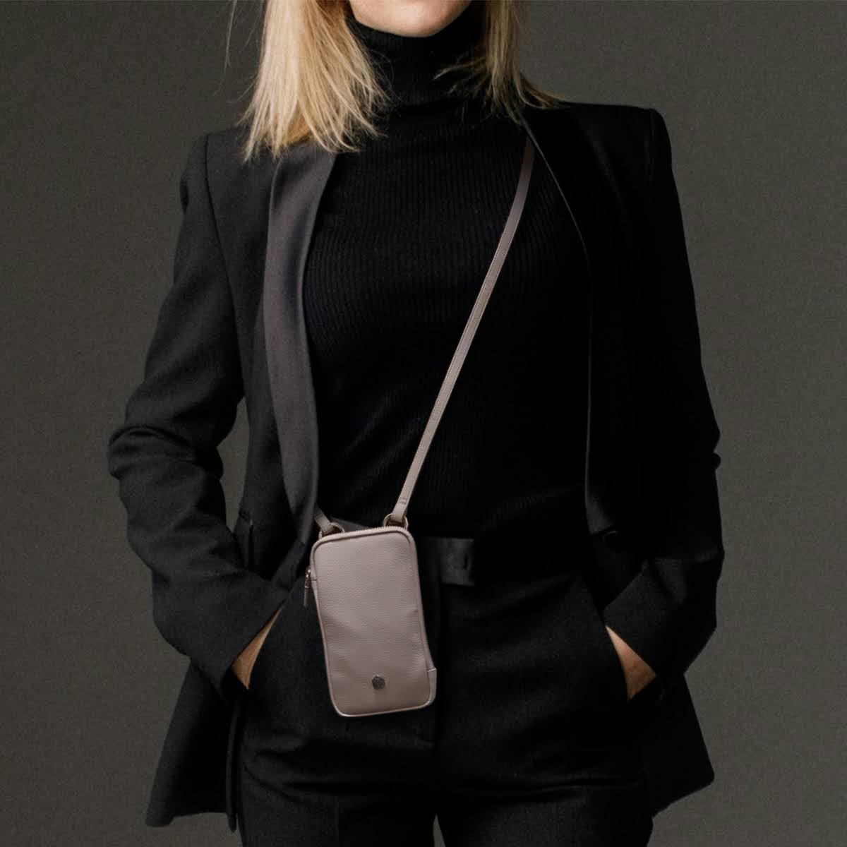 Cellphone Pouch with Strap, Blue Beetle