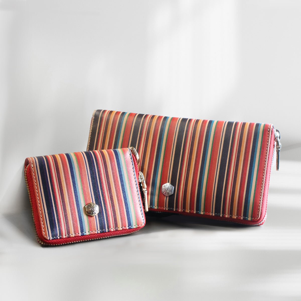 Large Multi-Compartment Leather Purse