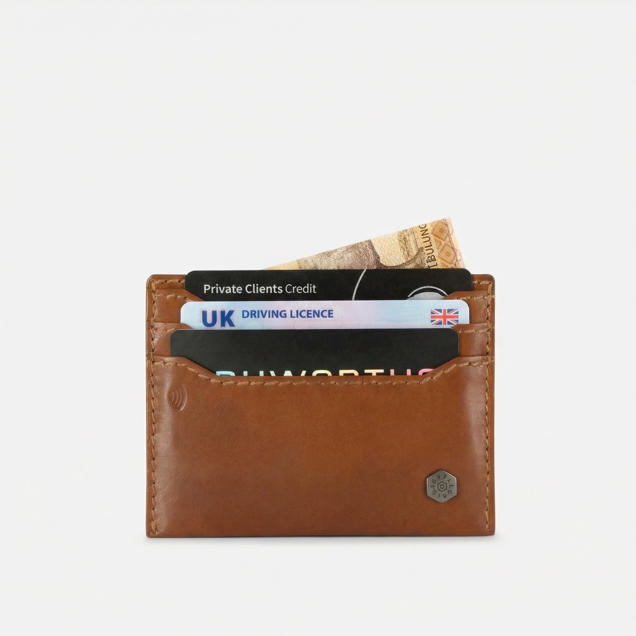 Slim Card Holder, Tan