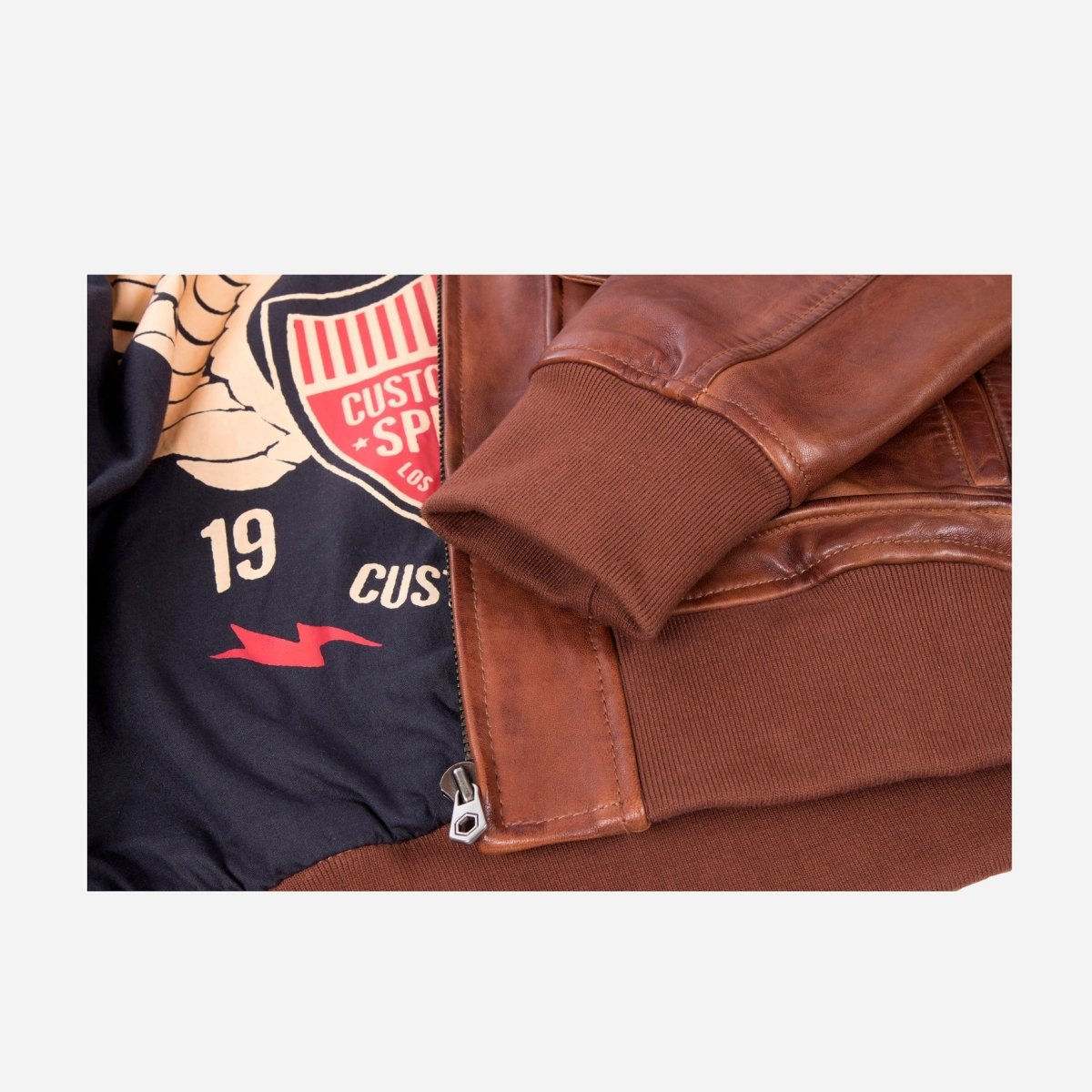 BOMBER JACKET, CHESTNUT - Jekyll and Hide SA