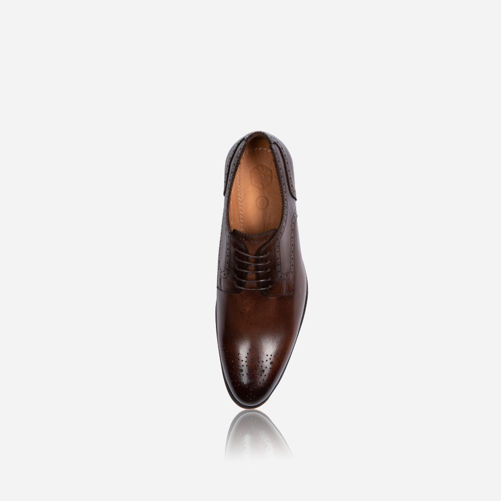 Lace-up Brogue Shoe, Chocolate