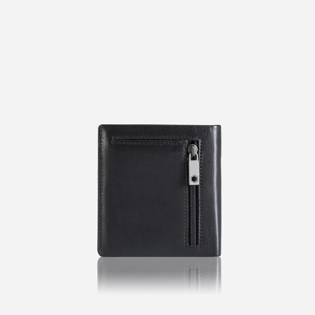 Slim Bifold Card Holder With Coin, Soft Black - Jekyll and Hide SA
